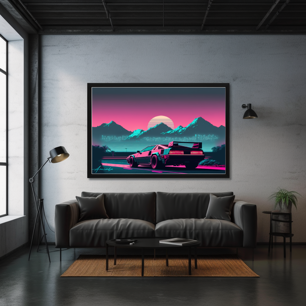 Neon Nights - Horizontal Matte Poster