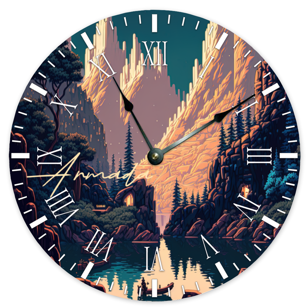Chasm of the Frost Giant - Round Non-ticking Wooden Wall Clock
