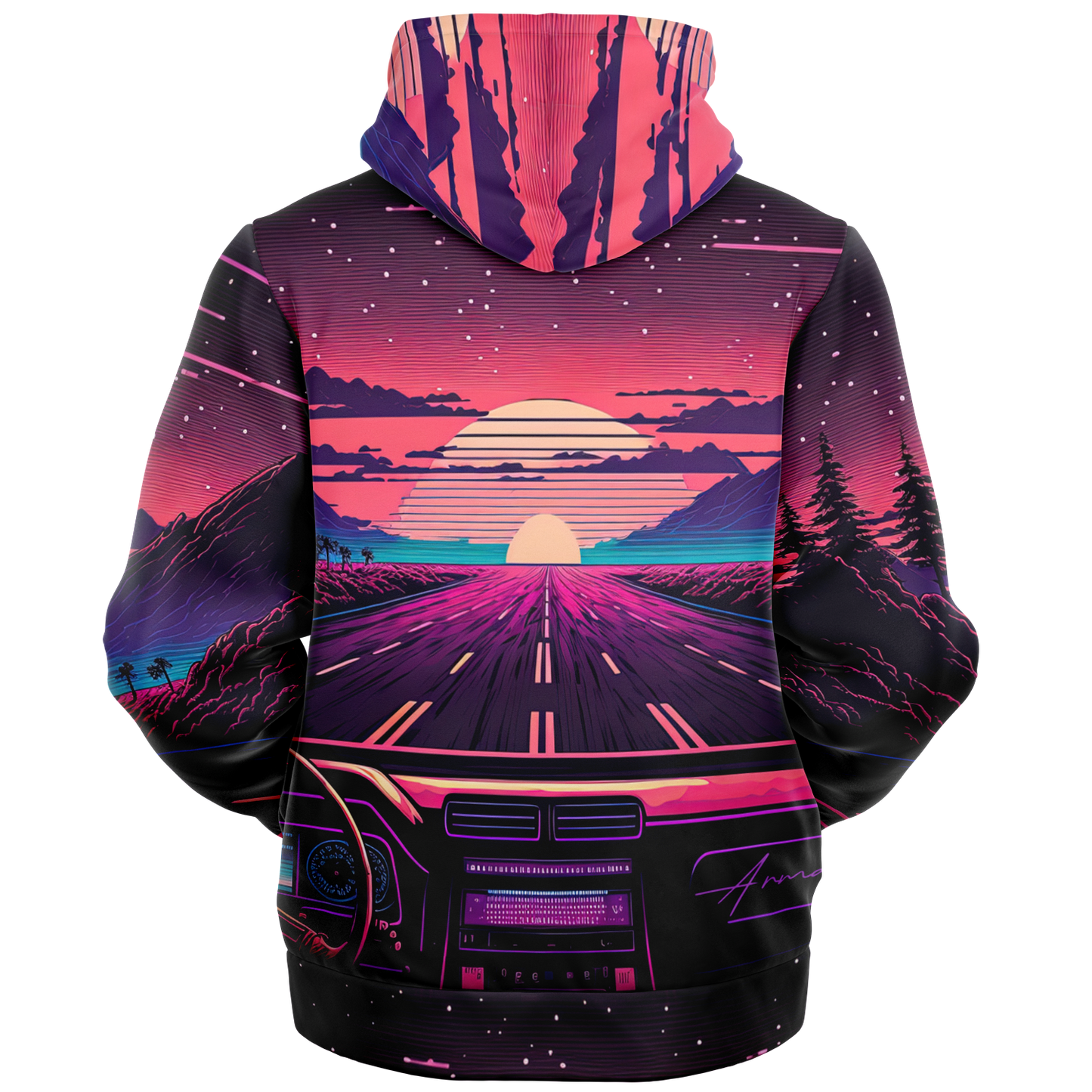 Night Rider - Microfleece Ziphoodie