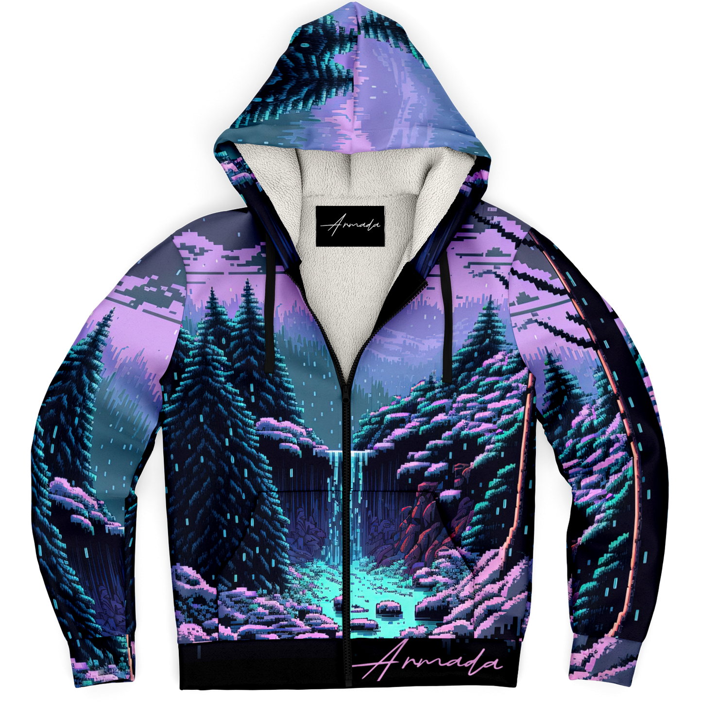 Midnight Falls - Microfleece Ziphoodie