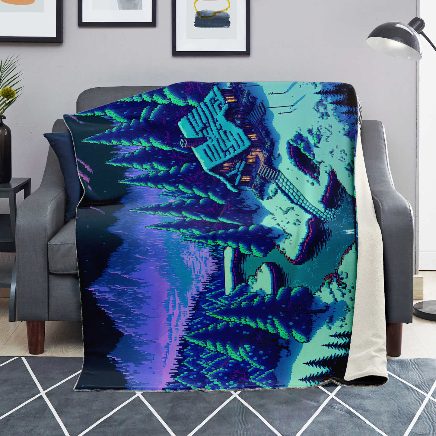 Hidden Creek Lodge - Premium Microfleece Blanket