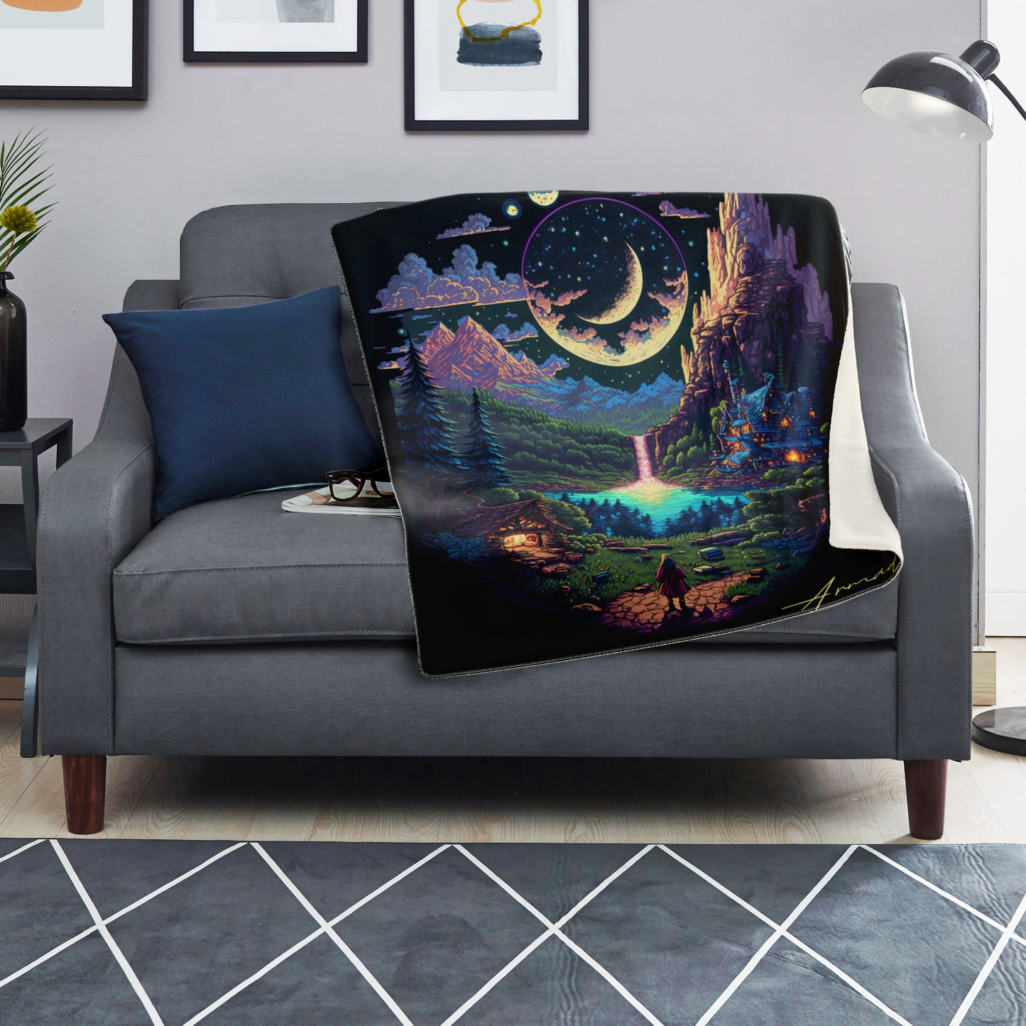 Mystic Grotto - Premium Microfleece Blanket