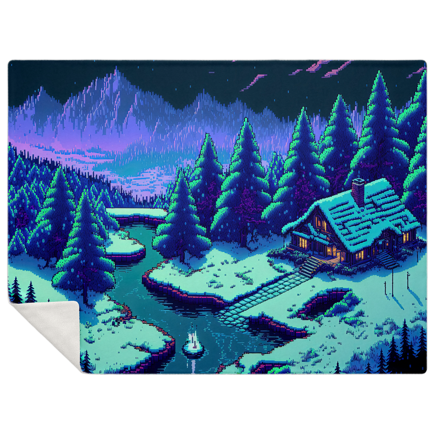 Hidden Creek Lodge - Premium Microfleece Blanket