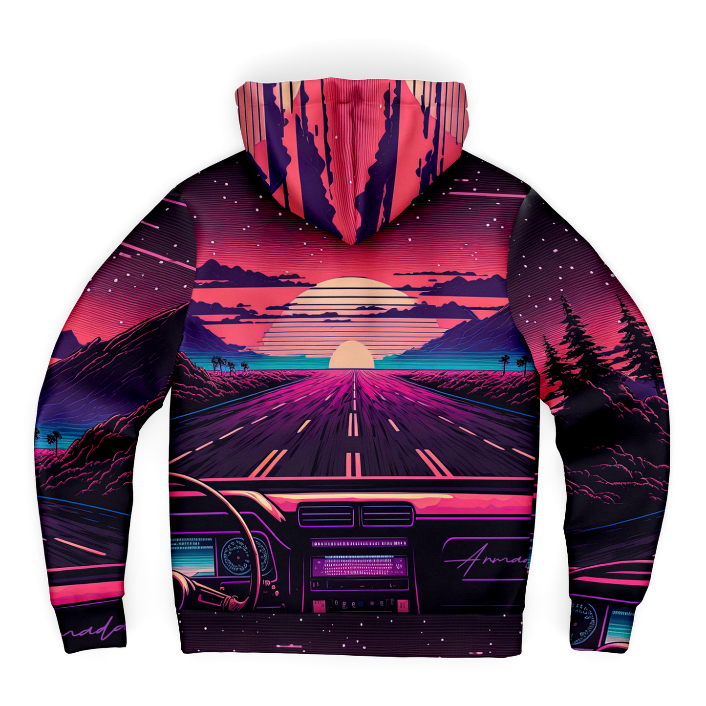 Night Rider - Microfleece Ziphoodie