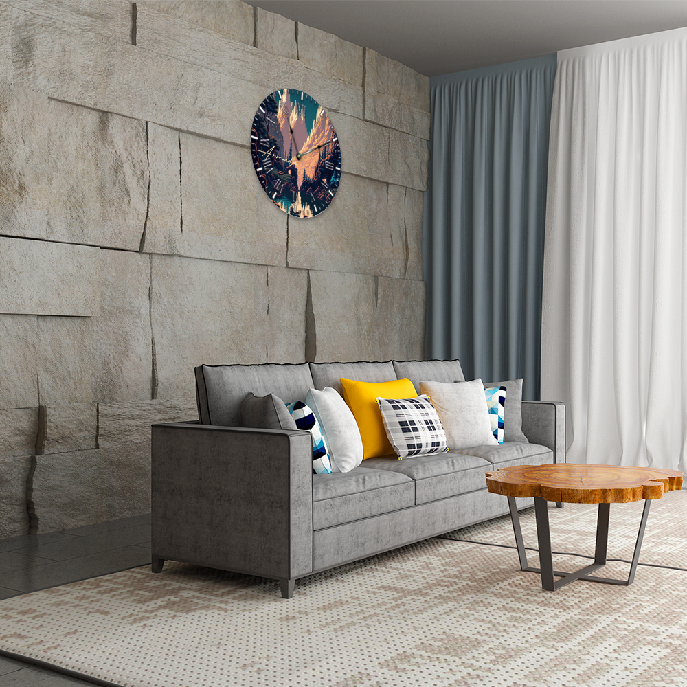 Chasm of the Frost Giant - Round Non-ticking Wooden Wall Clock