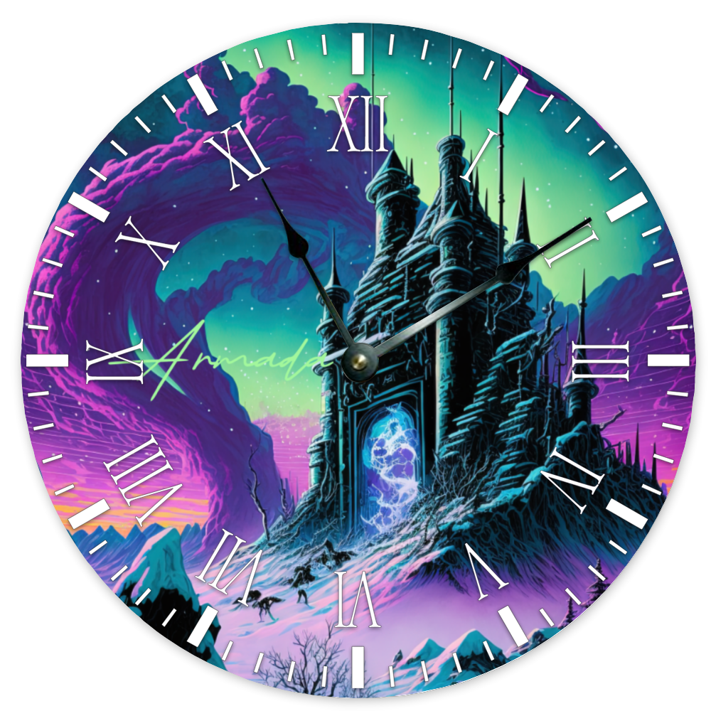 Frosthold Keep - Round Non-ticking Wooden Wall Clock