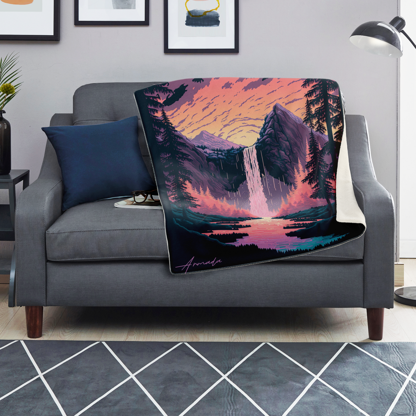 Dream Falls - Premium Microfleece Blanket