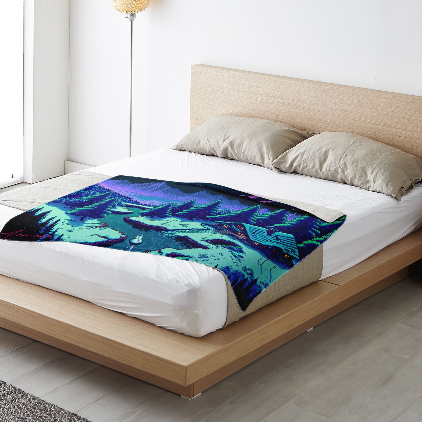 Hidden Creek Lodge - Premium Microfleece Blanket