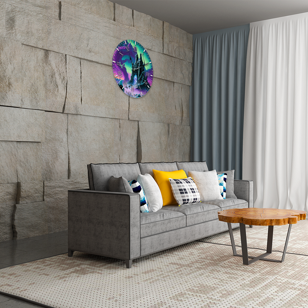 Frosthold Keep - Round Non-ticking Wooden Wall Clock