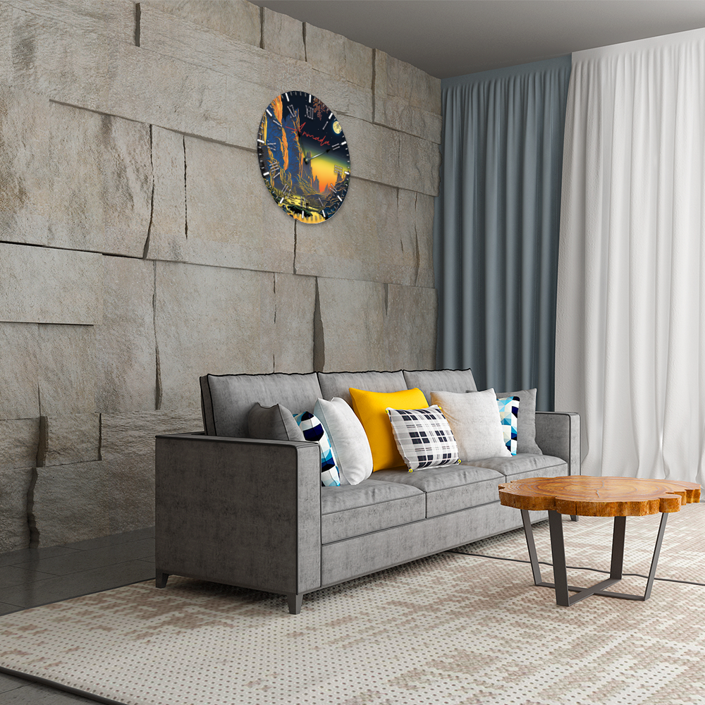 Nivara - Round Non-ticking Wooden Wall Clock