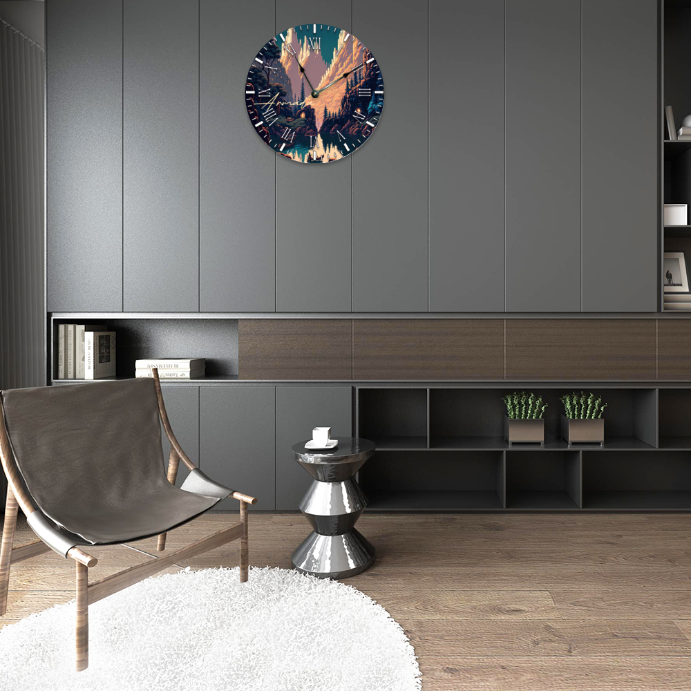 Chasm of the Frost Giant - Round Non-ticking Wooden Wall Clock