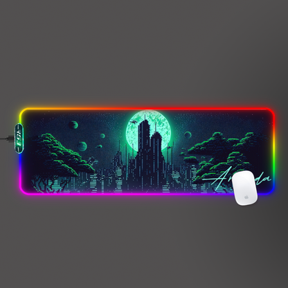 Emerald City - Water Proof Rubber Anti-Slip LED Gaming Mouse Pad