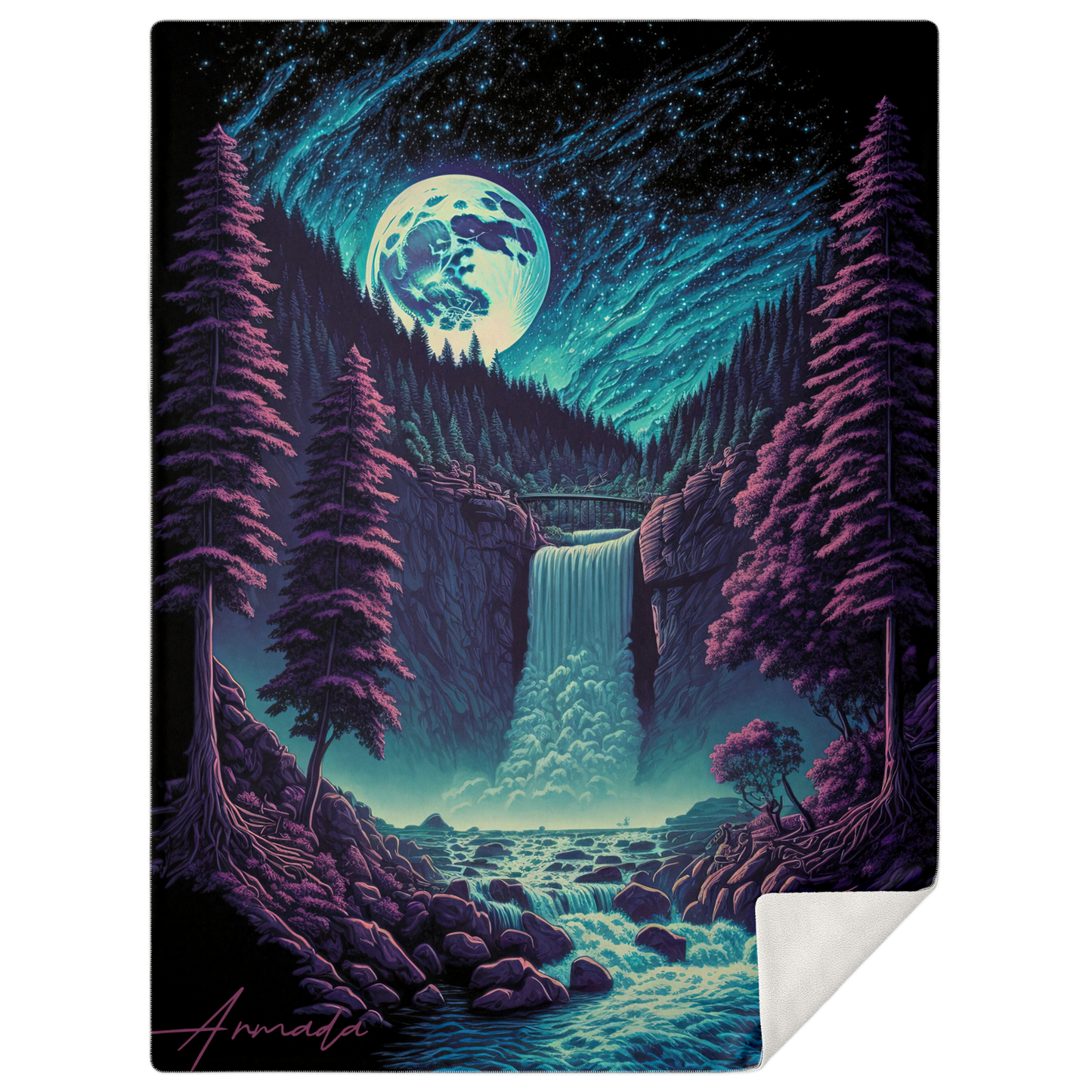 Midnight Solitude - Premium Microfleece Blanket