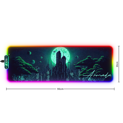 Emerald City - Water Proof Rubber Anti-Slip LED Gaming Mouse Pad