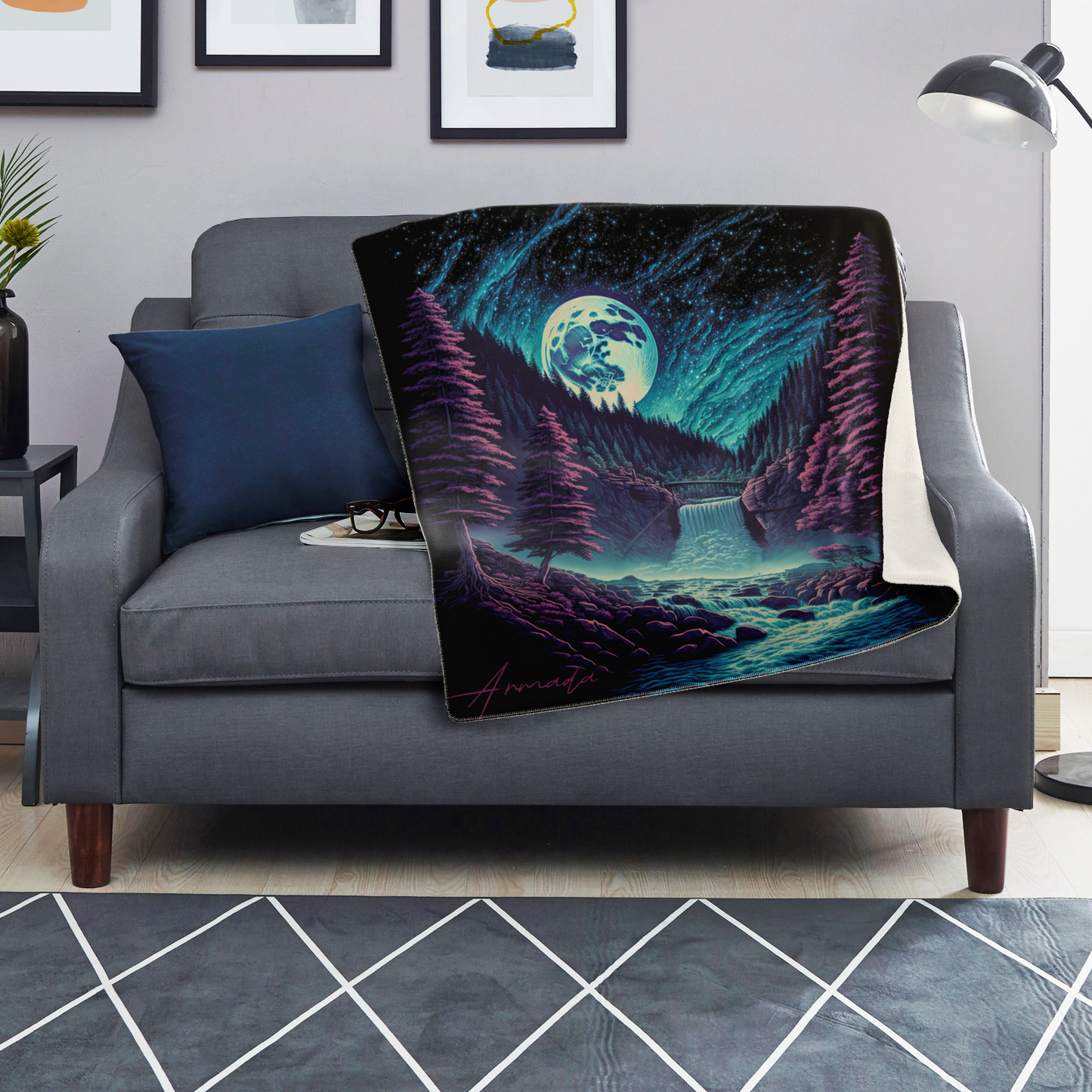 Midnight Solitude - Premium Microfleece Blanket